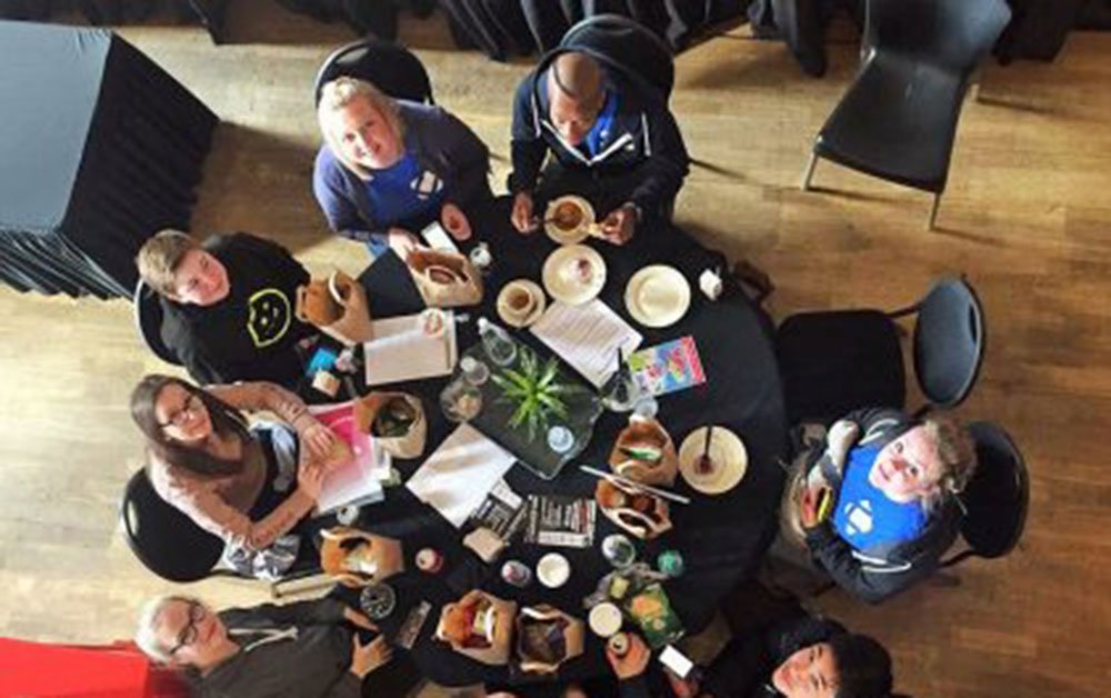 group of people sharing a meal