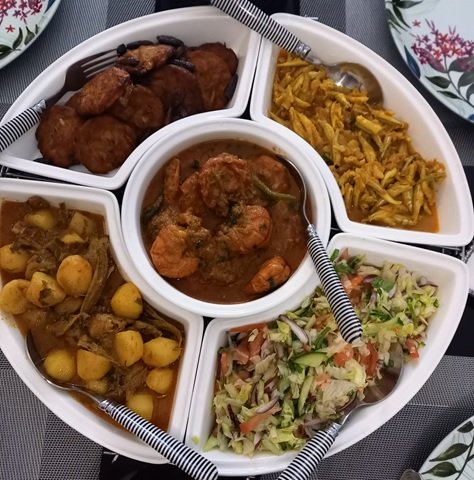 A plate of Indian Food