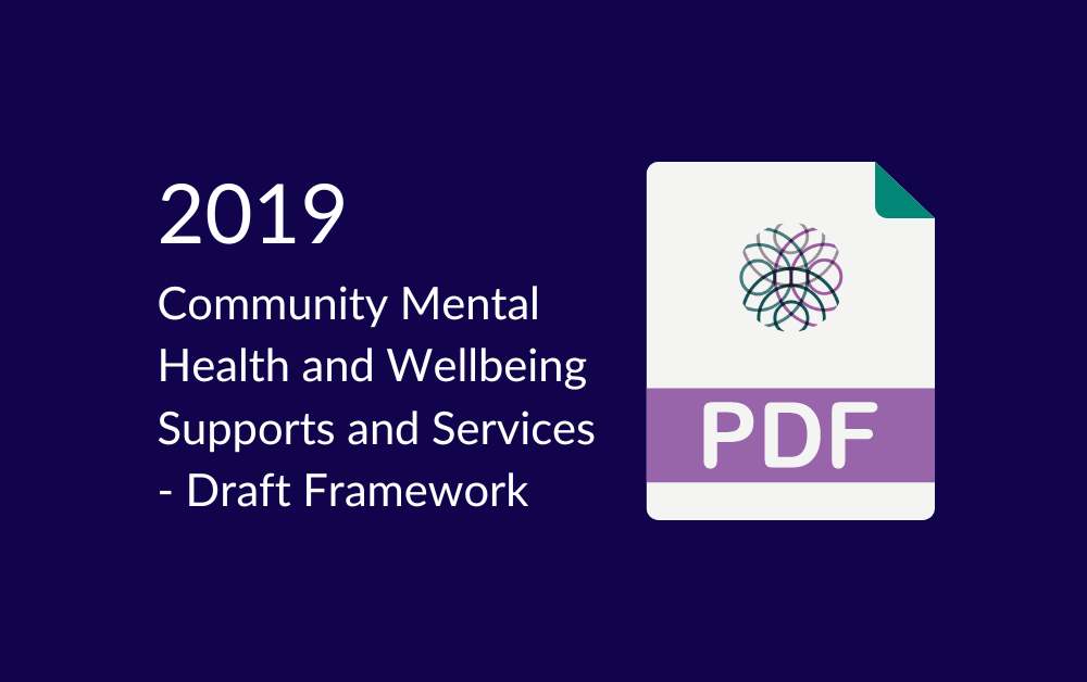 Community mental health and wellbeing supports and services, 2019