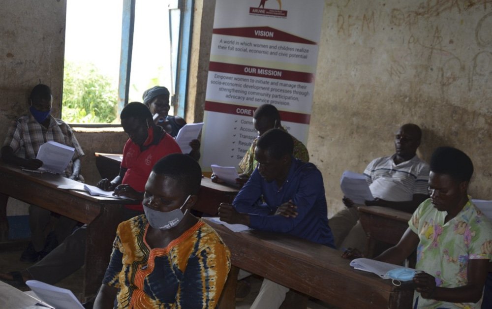People in Africa attending school