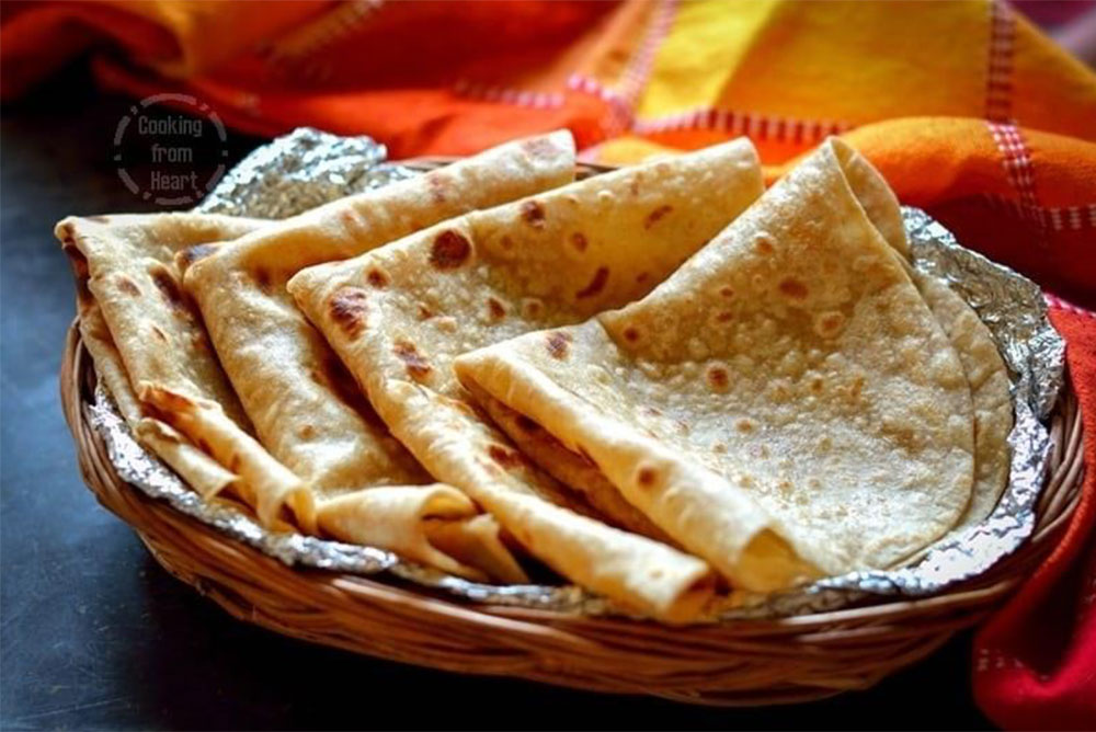 Paratha in a basket