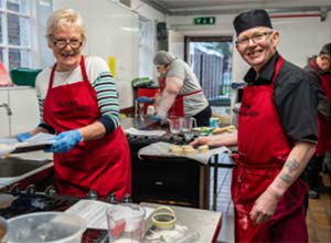 group of people working together in the buckhynd bakery