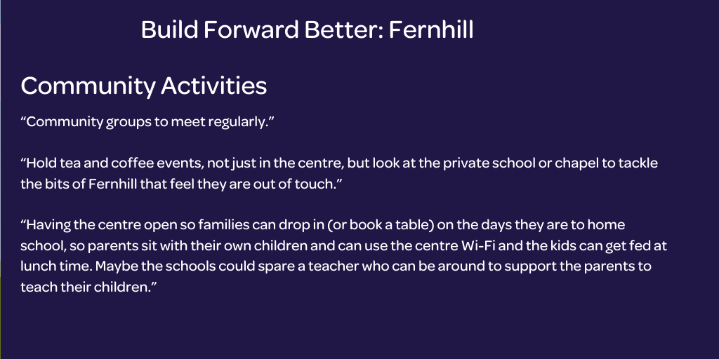 Fernhill: A community response to #BuildForwardBetter
