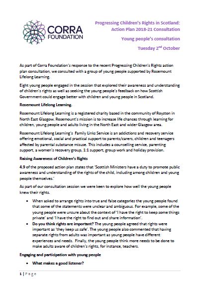 Progressing Children's Rights Action Plan