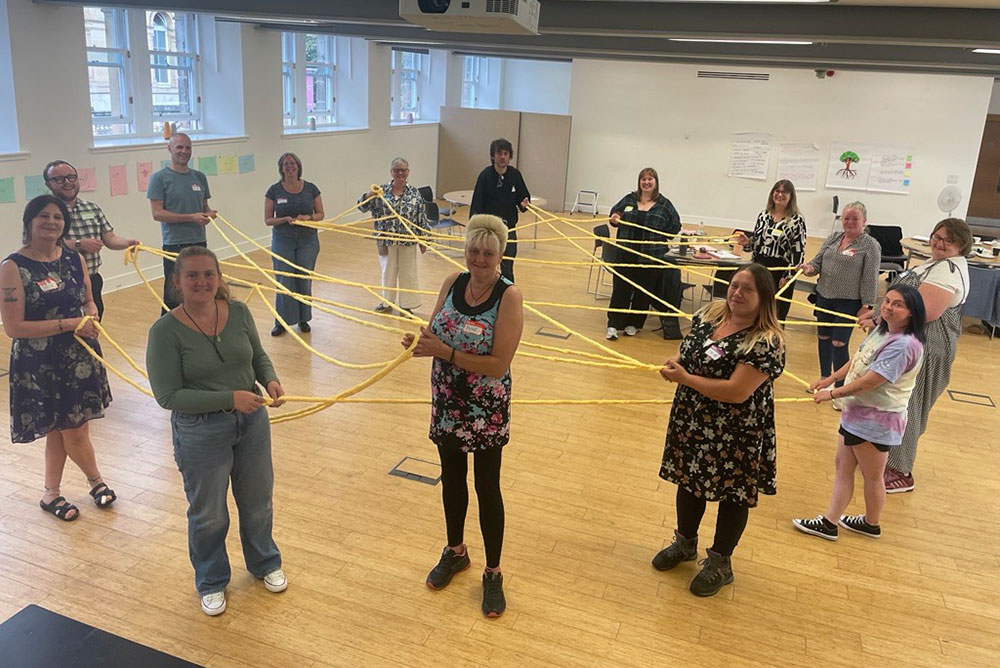 Community Leadership Collective participants during a web of appreciation activity